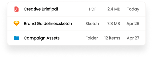 Recent project files